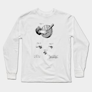 Banjo Thimble Vintage Patent Hand Drawing Long Sleeve T-Shirt